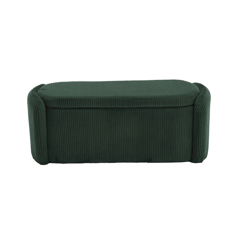 Entryway Upholstered Fabric Storage Ottoman