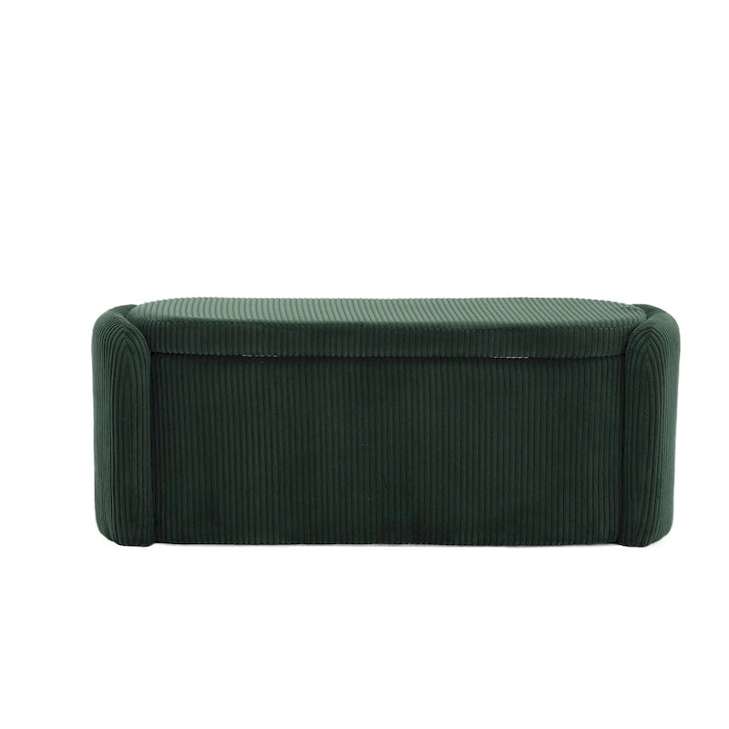 Entryway Upholstered Fabric Storage Ottoman
