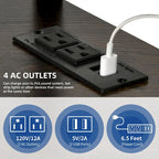 Moasis LED Light TV Stand with Mount, Power Outlet amd USB Port for TVs up to 70