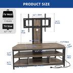 Moasis LED Light TV Stand with Mount, Power Outlet amd USB Port for TVs up to 70