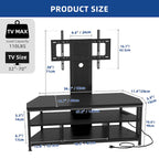 Moasis LED Light TV Stand with Mount, Power Outlet amd USB Port for TVs up to 70