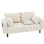 Moasis 56  Velvet Tufted Loveseat Sofa with Button Tufted Seat and Side Storage Pocket