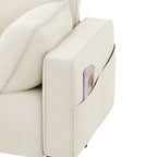 Moasis 56  Velvet Tufted Loveseat Sofa with Button Tufted Seat and Side Storage Pocket