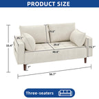 Moasis 56  Velvet Tufted Loveseat Sofa with Button Tufted Seat and Side Storage Pocket