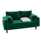 Moasis 56  Velvet Tufted Loveseat Sofa with Button Tufted Seat and Side Storage Pocket