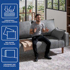 Moasis 56  Velvet Tufted Loveseat Sofa with Button Tufted Seat and Side Storage Pocket