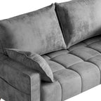 Moasis 56  Velvet Tufted Loveseat Sofa with Button Tufted Seat and Side Storage Pocket