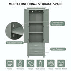 Tall Storage Cabinet with Two Drawers