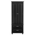 Tall Storage Cabinet with Two Drawers