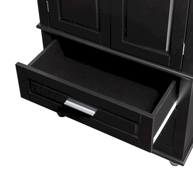 Tall Storage Cabinet with Two Drawers