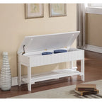 Quality Solid Wood Shoe Bench with Storage for Living Room