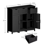 Roomfitters Morden Buffet Sideboard Cabinet with doors and drawers, Coffee Bar Cabinet, Sideboard with Storage
