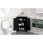 Triangle Bathroom Storage Cabinet with Adjustable Shelves