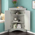 Triangle Bathroom Storage Cabinet with Adjustable Shelves