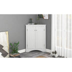 Triangle Bathroom Storage Cabinet with Adjustable Shelves