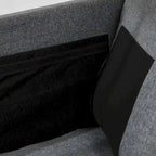 HOMCOM 61  Loveseat Sofa, Mid Century Modern 2 Seater Small Couch with Nailhead Trim, Rolled Arm, Fabric Upholstered Love Seat