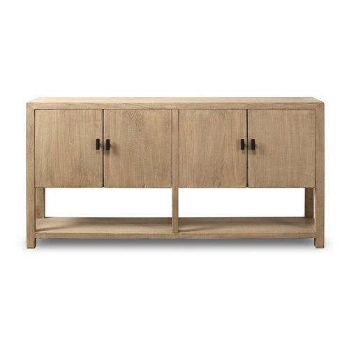 Approx.67 Inches Long Four Doors Sideboard with Shelf Weathered Natural