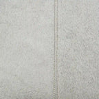 Leather Geometric Home Bench with Angled Silver Metal Base - Light Grey - Roche River Decor