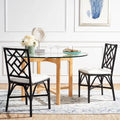 SAFAVIEH Maye Rattan Accent Chair with Cushion (Set of 2) - 18.5  W x 20.9  L x 35.8  H - 19Wx21Dx36H