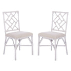 SAFAVIEH Maye Rattan Accent Chair with Cushion (Set of 2) - 18.5  W x 20.9  L x 35.8  H - 19Wx21Dx36H