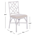 SAFAVIEH Maye Rattan Accent Chair with Cushion (Set of 2) - 18.5  W x 20.9  L x 35.8  H - 19Wx21Dx36H