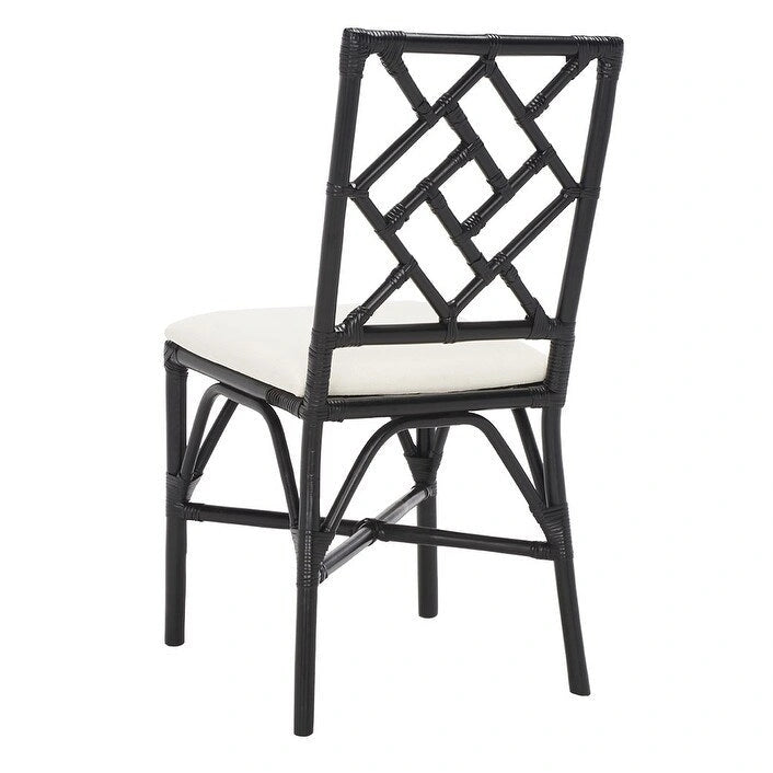 SAFAVIEH Maye Rattan Accent Chair with Cushion (Set of 2) - 18.5  W x 20.9  L x 35.8  H - 19Wx21Dx36H