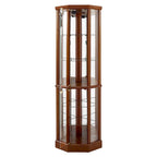 6 Shelf Lighted Corner Curio Cabinet(E26 light bulb not included)