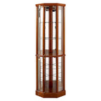 6 Shelf Lighted Corner Curio Cabinet(E26 light bulb not included)