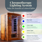 Dynamic Saunas Andora 2-Person Low EMF FAR Infrared Sauna, Canadian Hemlock Wood