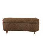 INK+IVY Bailey Taupe Boucle Flip Top Storage Bench