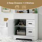 Wavy Line 30/36/48 Bathroom Vanity Set with Sink & Faucet