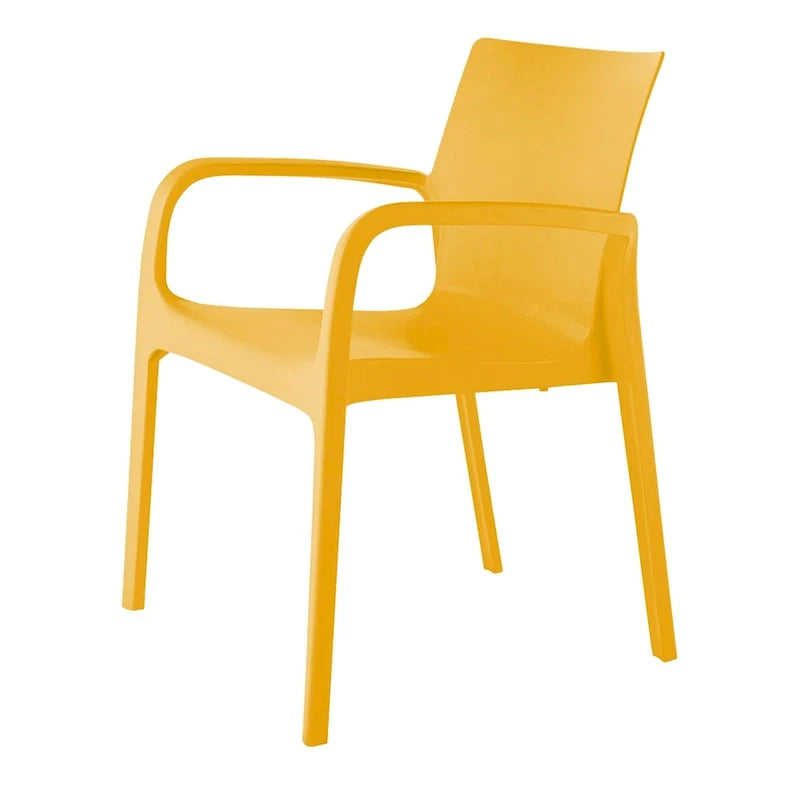 Alissa Resin Stackable All-Weather Dining Armchair, Set of 2