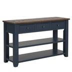 Wood Console Table with 3 Storage Drawers and 2 Shelves