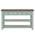 Wood Console Table with 3 Storage Drawers and 2 Shelves