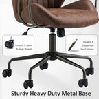 OVIOS Suede Fabric Ergonomic Office Chair Desk Chair Lumbar Support