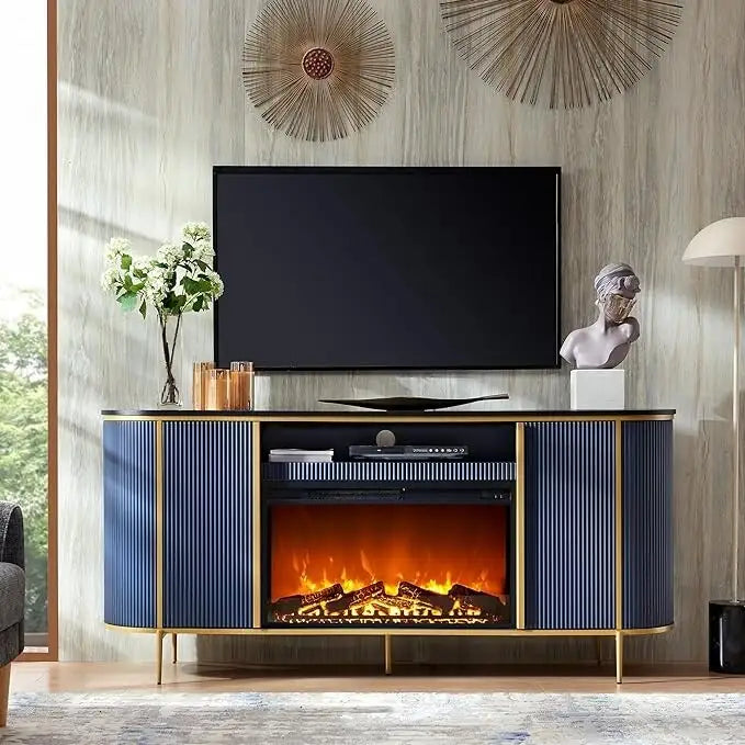 70  Modern Luxury Fireplace TV Stand, Entertainment Center, TV Console