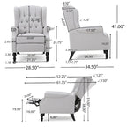 Walter Tufted Fabric Recliners (Set of 2) by Christopher Knight Home