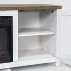 58 Farmhouse Electric Fireplace TV Stands Console Table for TV's up to 65