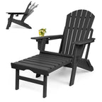 Vrakae Folding and Adjustable Adirondack Chair with Ottoman