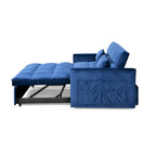 Modern Velvet Futon Loveseat with Reclining Backrest & Pockets, Seats 2 鈥?Dark Gray / Light Gray / Blue / Black