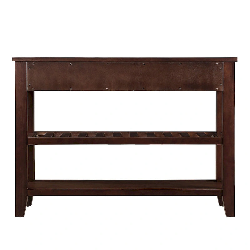 42 Console Sofa Table with Drawers and Tiers Shelves