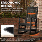 Vrakae All Weather Outdoor High Back Rocking Chair Set of 2