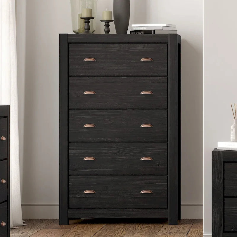 Grain Wood Furniture Montauk 5-drawer Solid Wood Chest