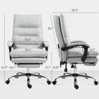 Vinsetto Microfibre Vibration Heated Reclining Massage Office Chair