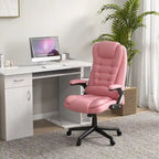 HOMCOM High Back Vibration Massage Office Chair with 6 Vibration Points, Heated Reclining PU Leather Computer Chair