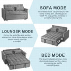 Modern Velvet Futon Loveseat with Reclining Backrest & Pockets, Seats 2 鈥?Dark Gray / Light Gray / Blue / Black
