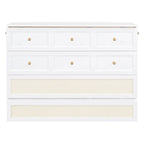 Nestfair Full Size Murphy Bed with Large Drawers