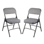 Hampden Furnishings Bernadine Collection Deluxe Fabric Padded Folding Chair, Pack of 2