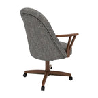 Chromcraft Cliff Caster Dining Chair Walnut Finish