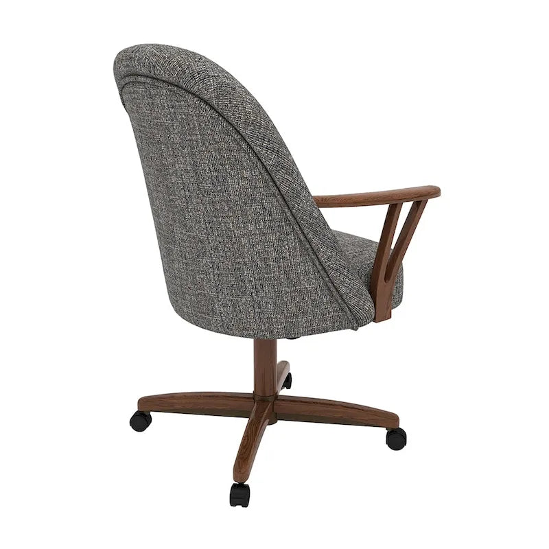 Chromcraft Cliff Caster Dining Chair Walnut Finish